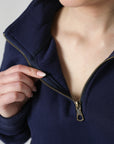 Pull urbain demi-zippé (bleu marine)