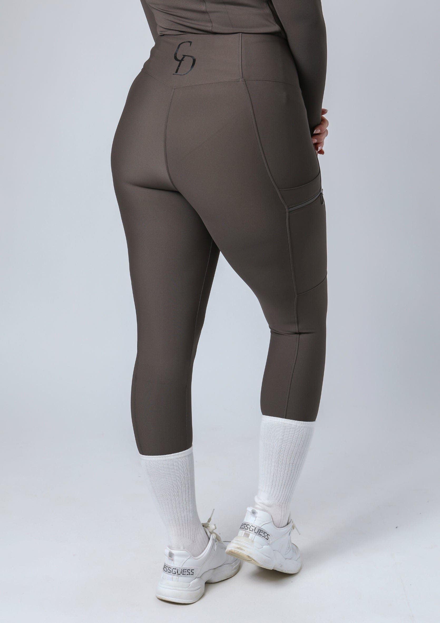 Classic Pull On Riding Leggings (Brown)