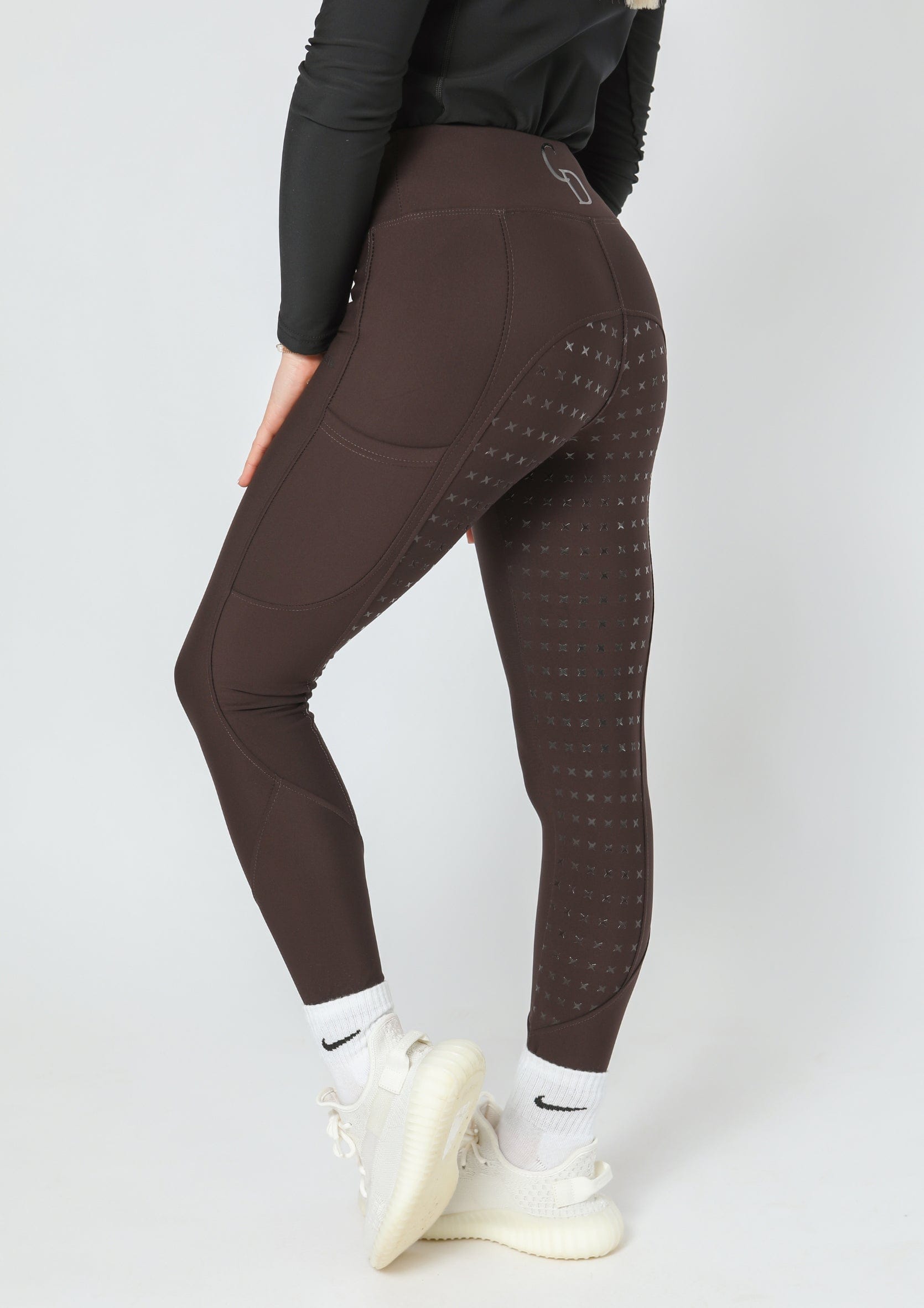 Thermal Performance Reitleggings mit Vollbesatz (Braun)