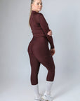 Klassische Reitleggings zum Überziehen (Weinrot)