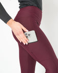 Alltags-Leggings zum Anziehen (Wein)