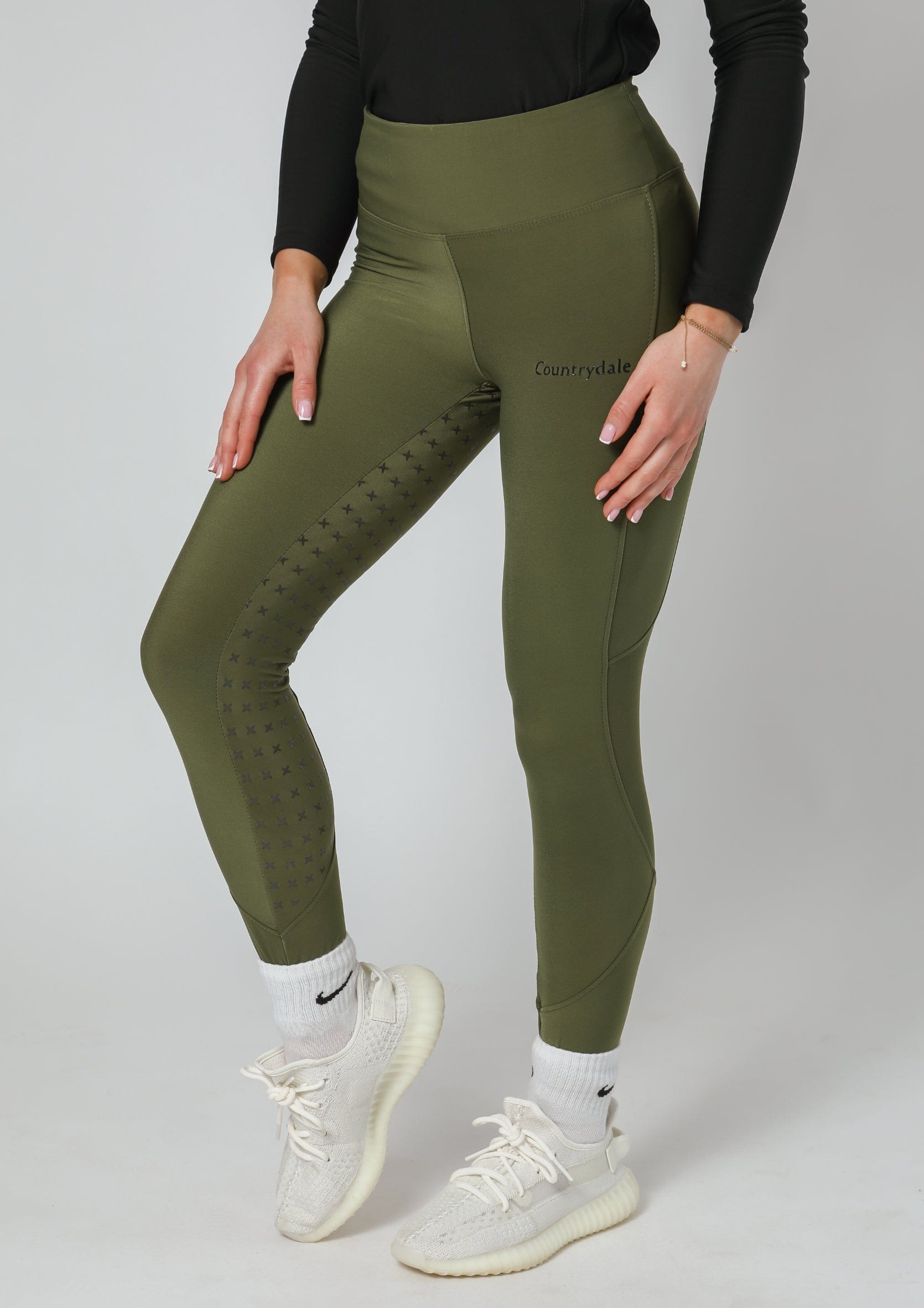 Leggings d'équitation Thermal Performance à fond intégral (Hunter Green)