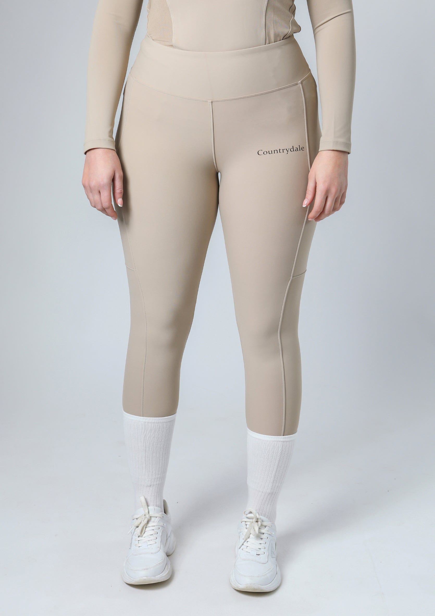 Classic Pull On Riding Leggings (Beige)