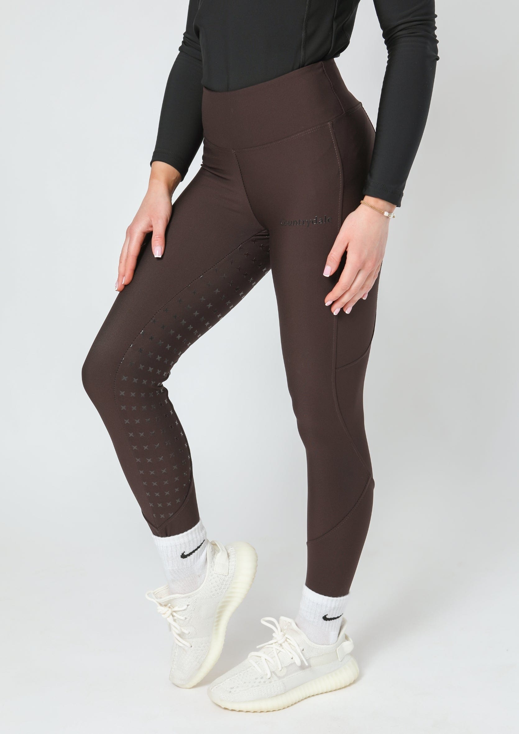 Thermal Performance Reitleggings mit Vollbesatz (Braun)