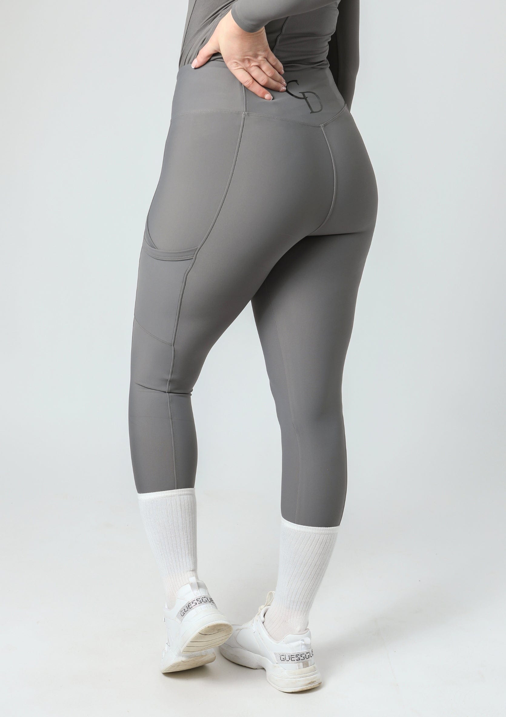 Legging d'équitation classique à enfiler (gris)