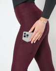 Alltags-Leggings zum Anziehen (Wein)