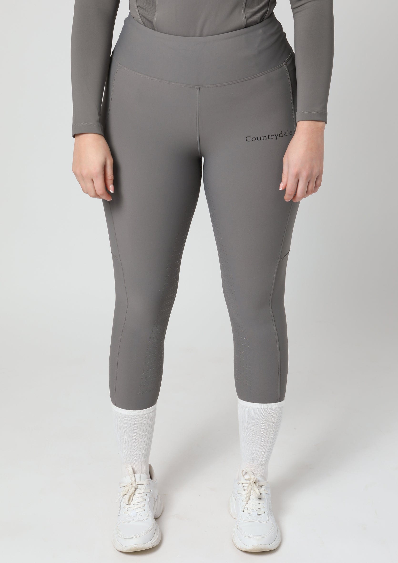Motion Reitleggings mit Vollbesatz (Grau)