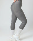 Legging d'équitation classique à enfiler (gris)