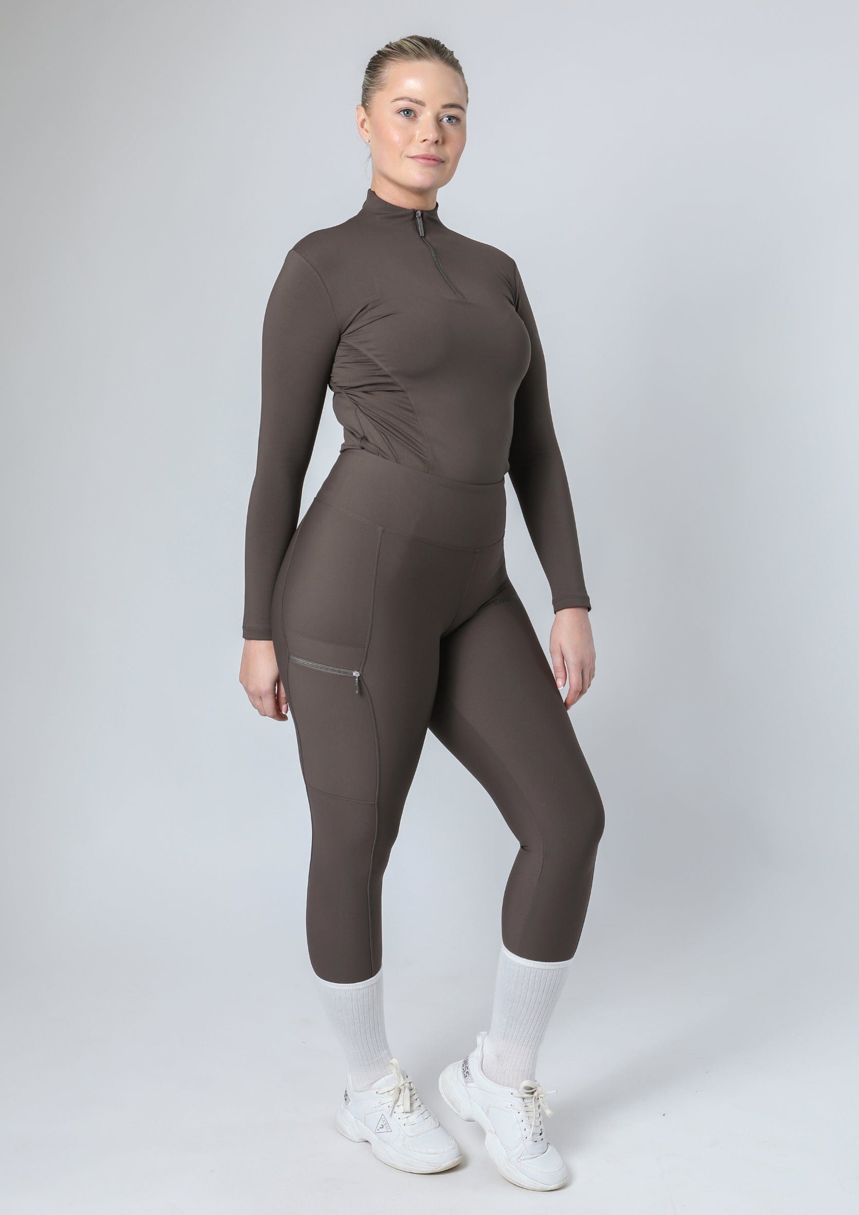 Classic Pull On Riding Leggings (Brown)