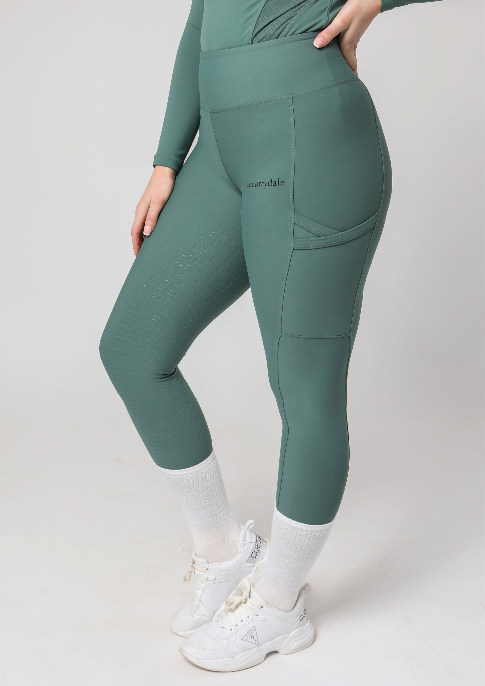 Leggings d'équitation Motion Full Seat (sauge)