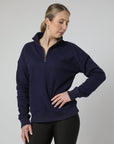 Pull urbain demi-zippé (bleu marine)