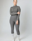Legging d'équitation classique à enfiler (gris)