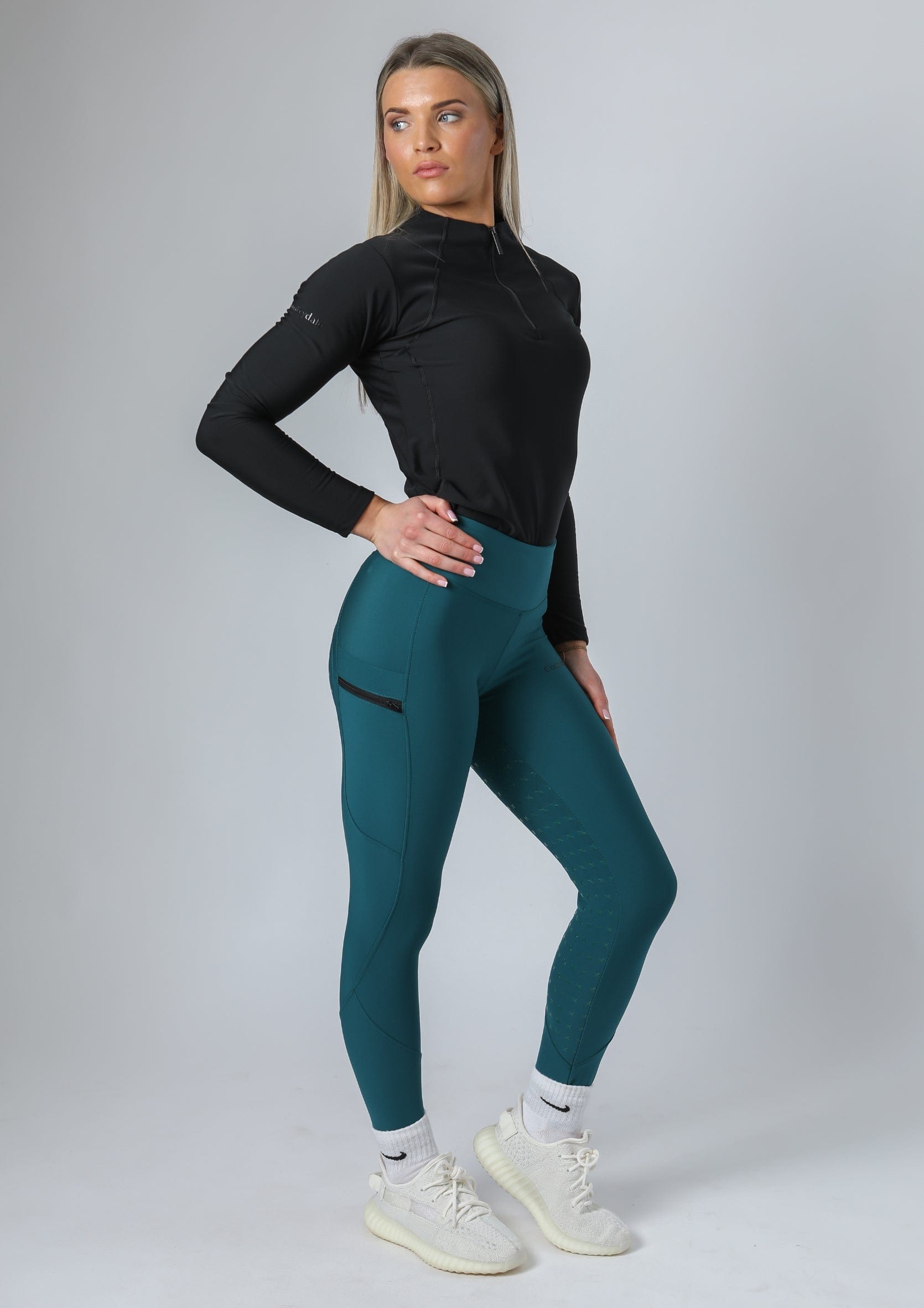 Thermal Performance Full Seat Riding Leggings (Teal)
