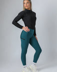 Thermal Performance Full Seat Riding Leggings (Teal)