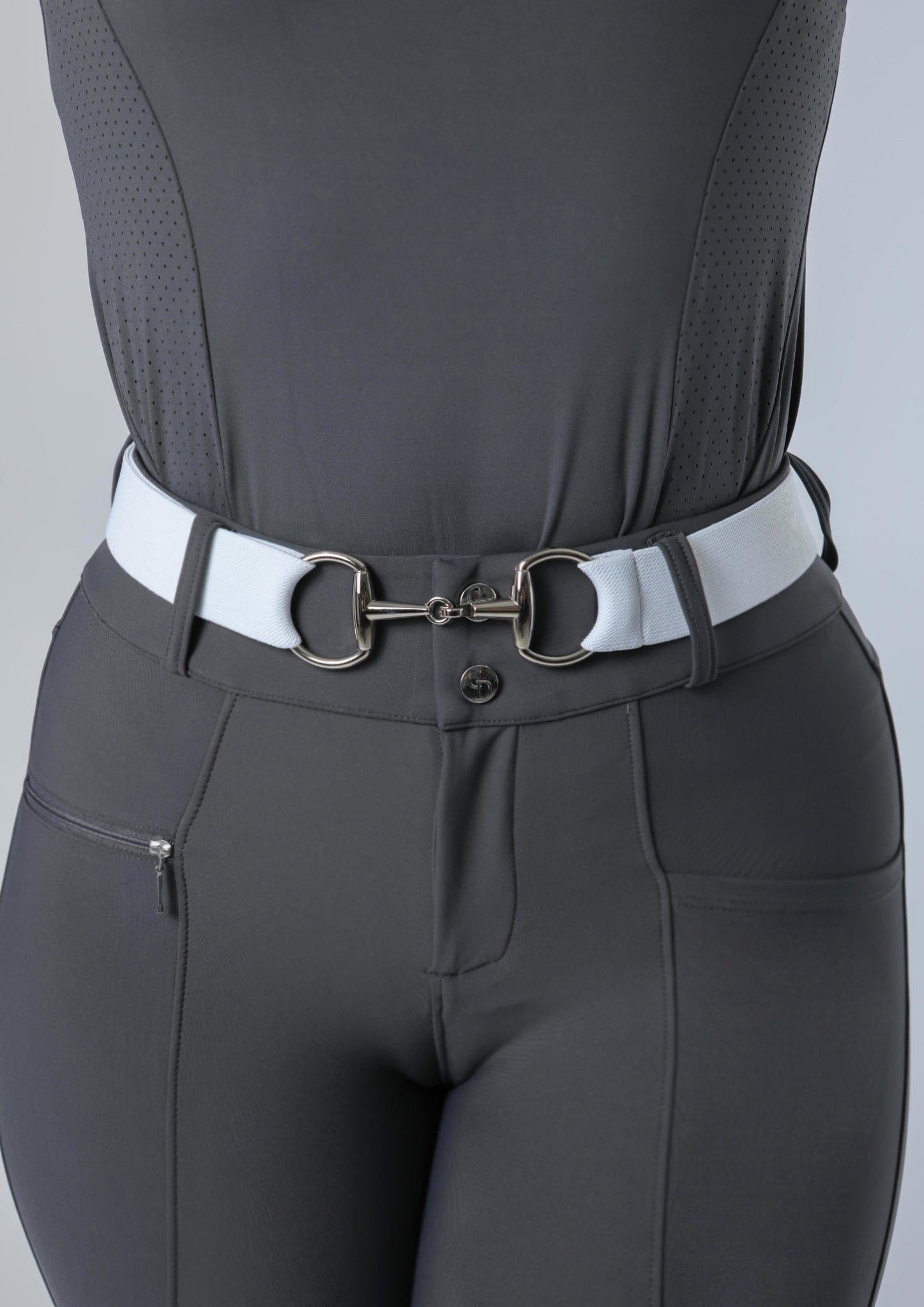 Ceinture à mors réglable (blanche)