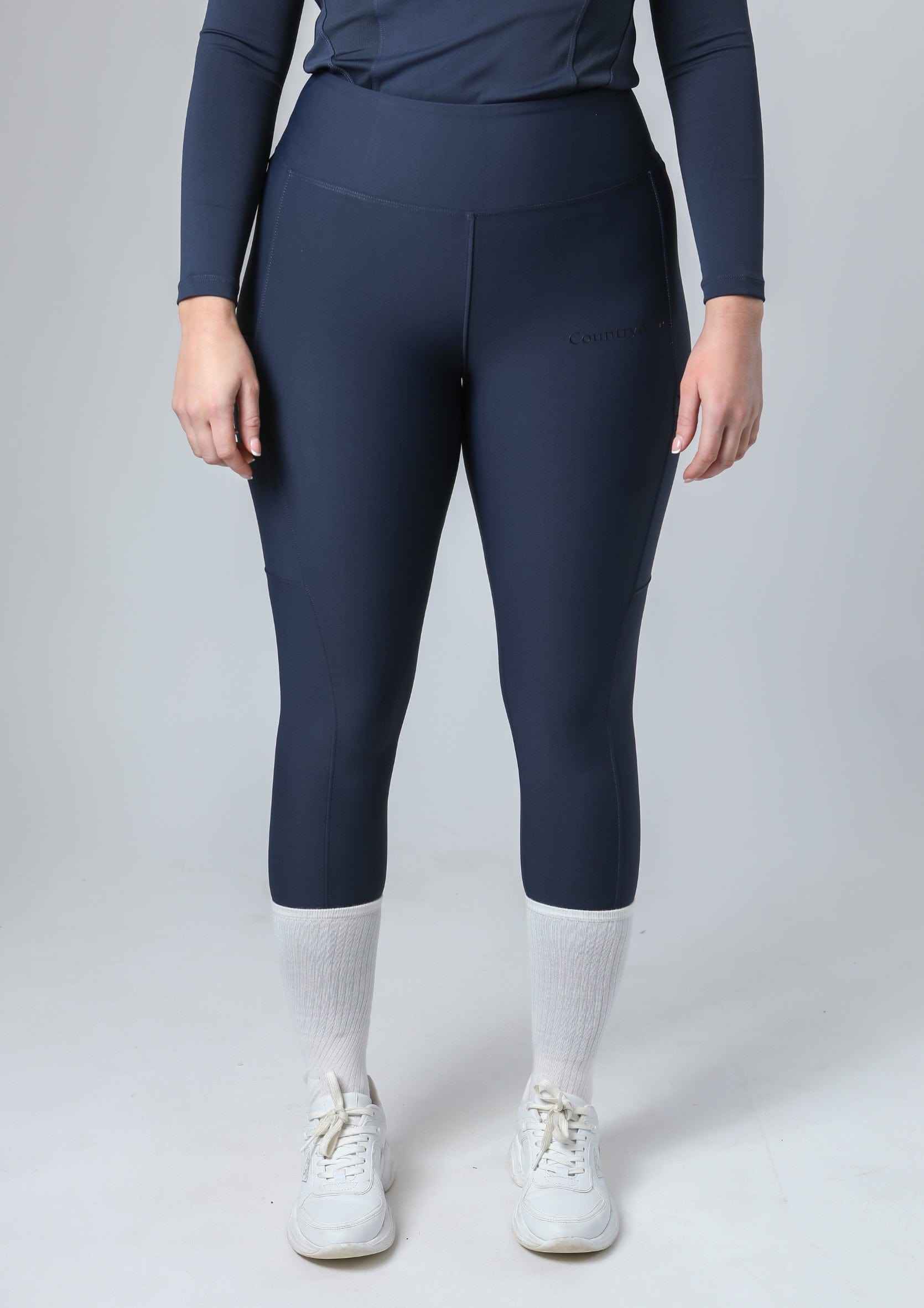 Klassische Reitleggings zum Überziehen (Marineblau)
