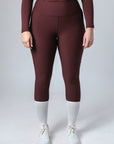 Klassische Reitleggings zum Überziehen (Weinrot)