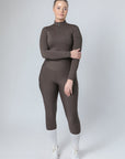 Classic Pull On Riding Leggings (Brown)