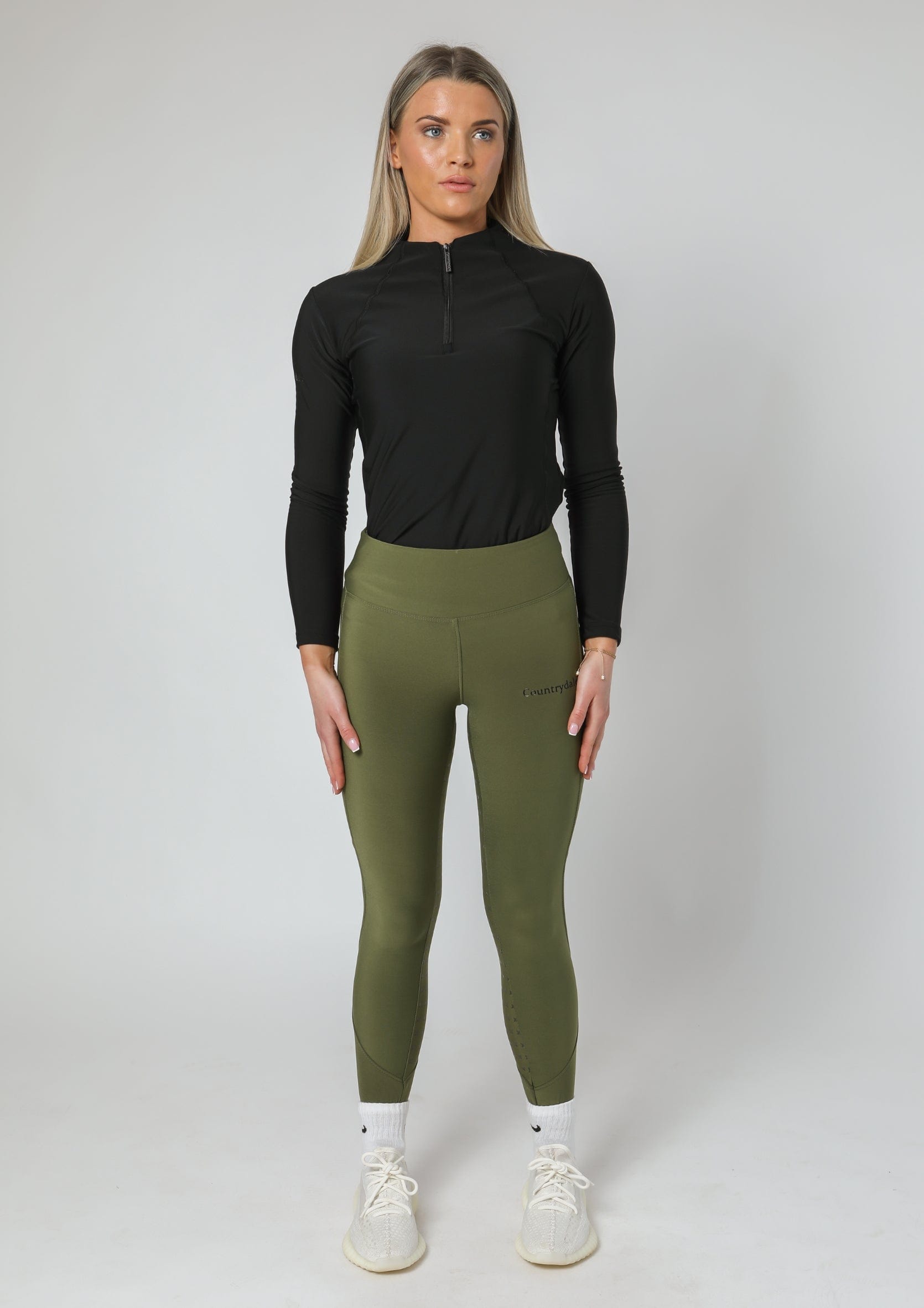 Leggings d'équitation Thermal Performance à fond intégral (Hunter Green)