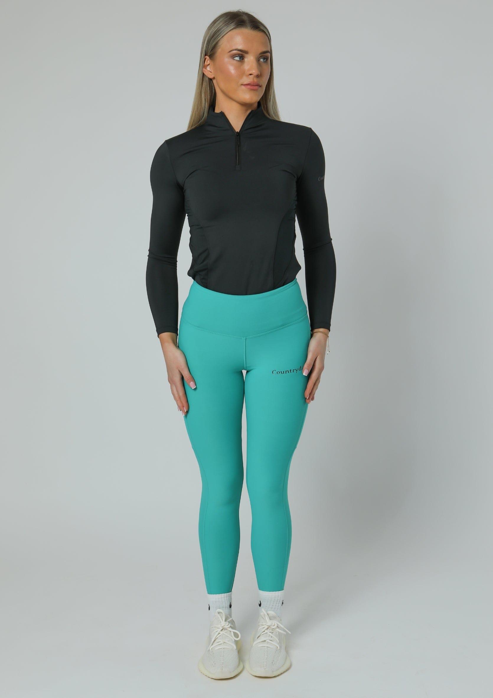 Alltags-Leggings zum Anziehen (Aqua)