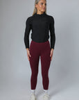 Thermal Performance Reitleggings mit Vollbesatz (Weinrot)