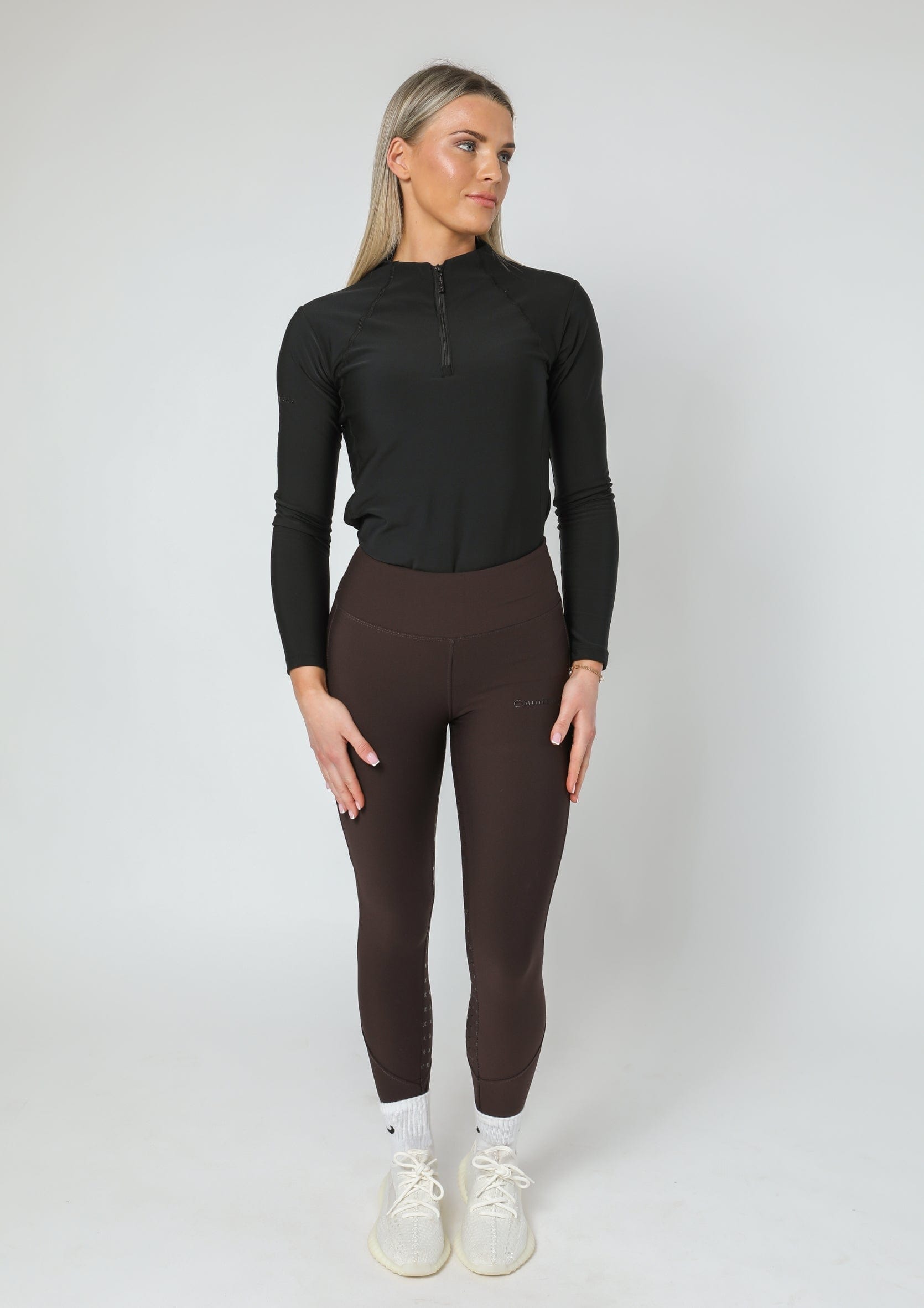 Thermal Performance Full Seat Riding Leggings (Brown)