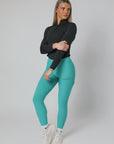 Alltags-Leggings zum Anziehen (Aqua)