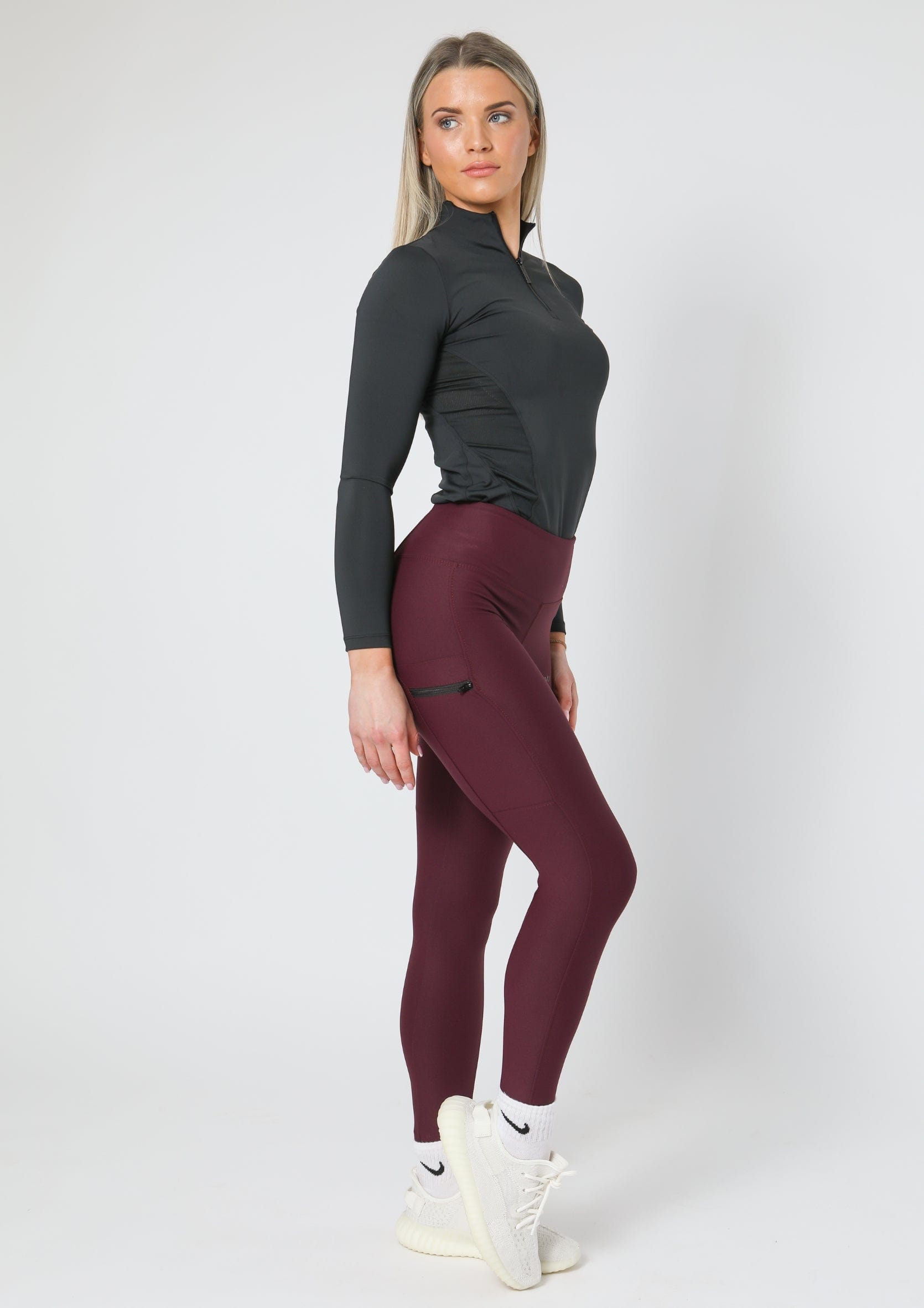 Alltags-Leggings zum Anziehen (Wein)