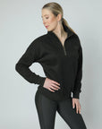 Pull urbain demi-zip (noir)