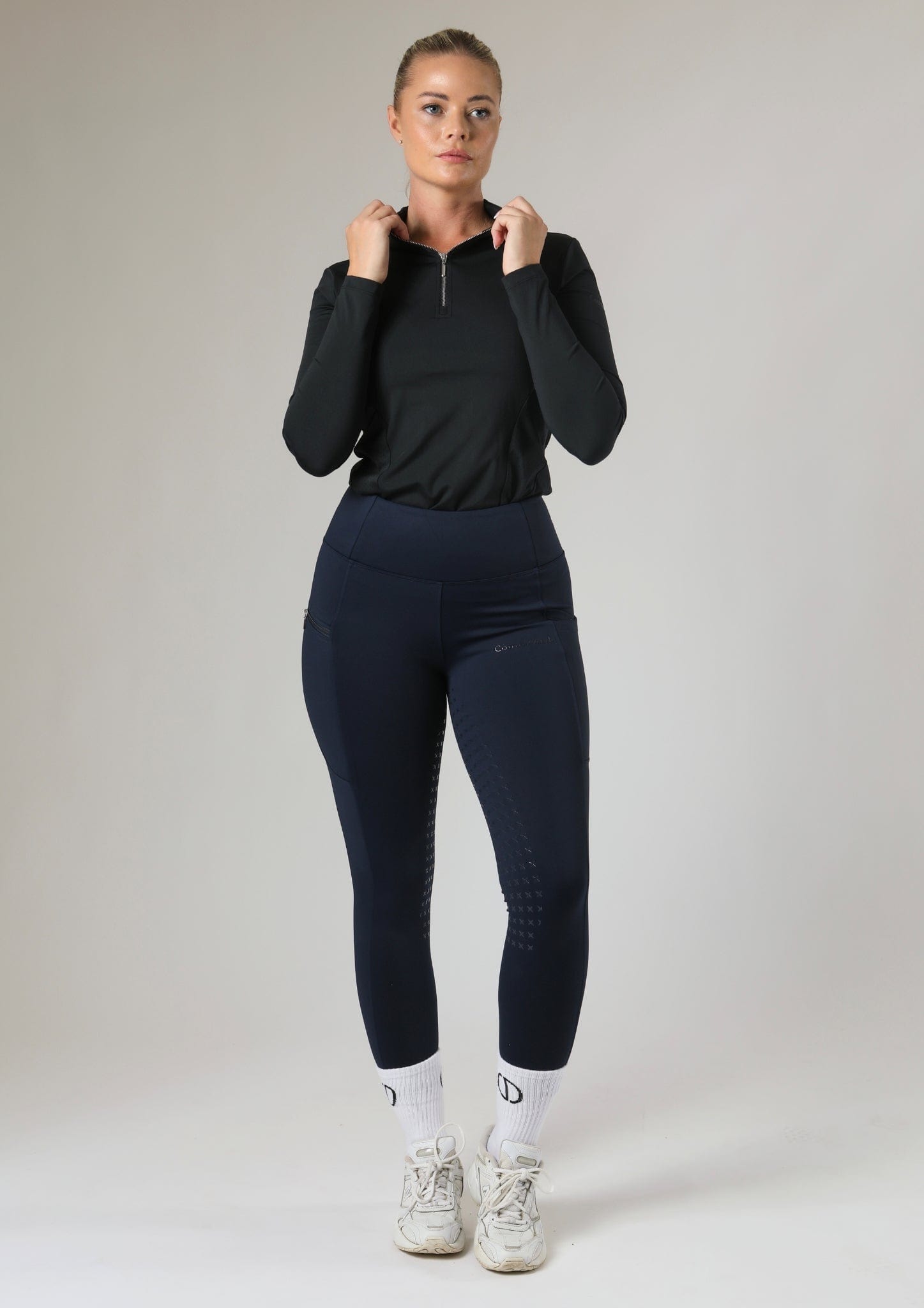 ThermoDry Full Seat Riding Leggings (Navy)