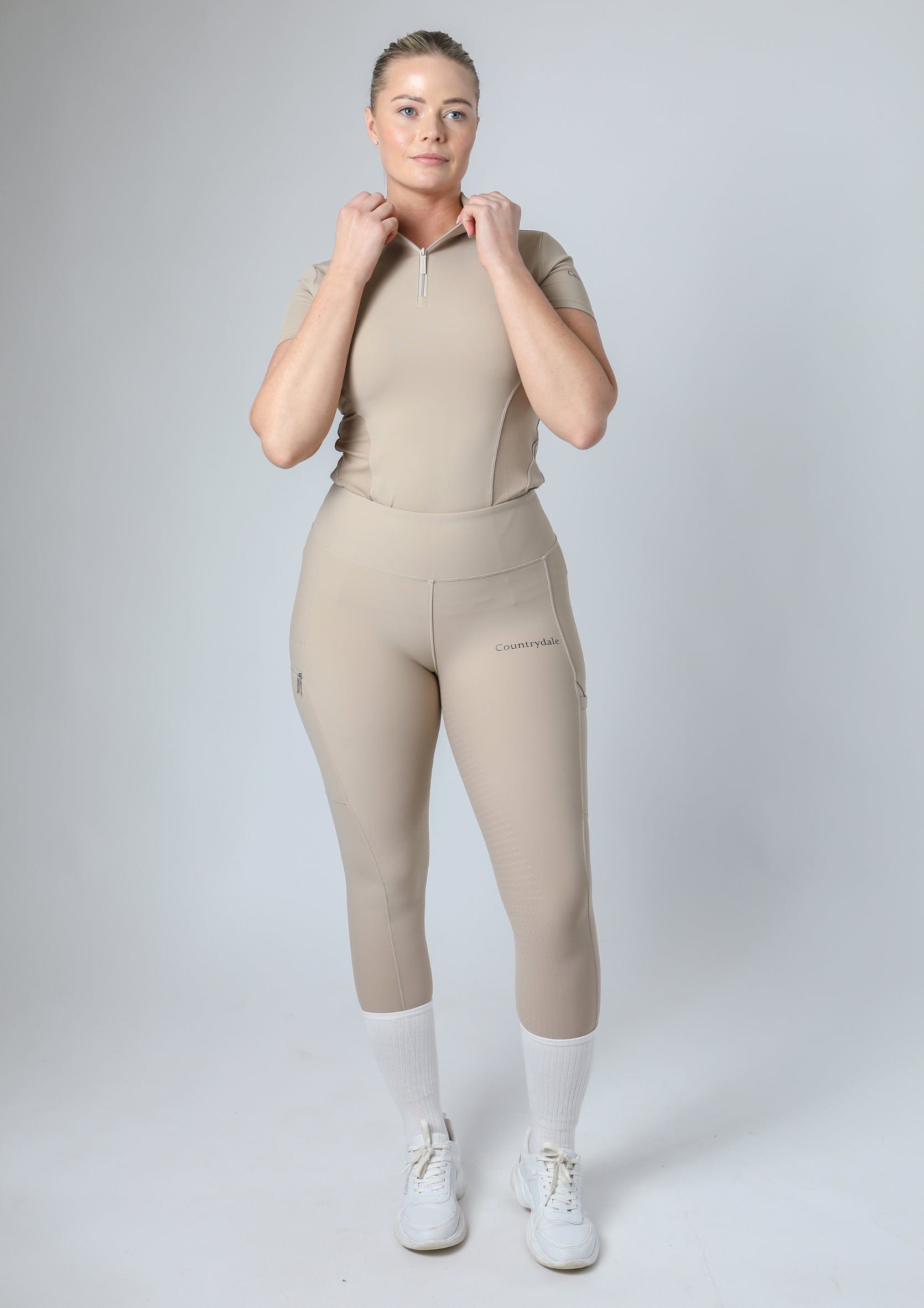 Legging d'équitation Motion Full Seat (Beige)