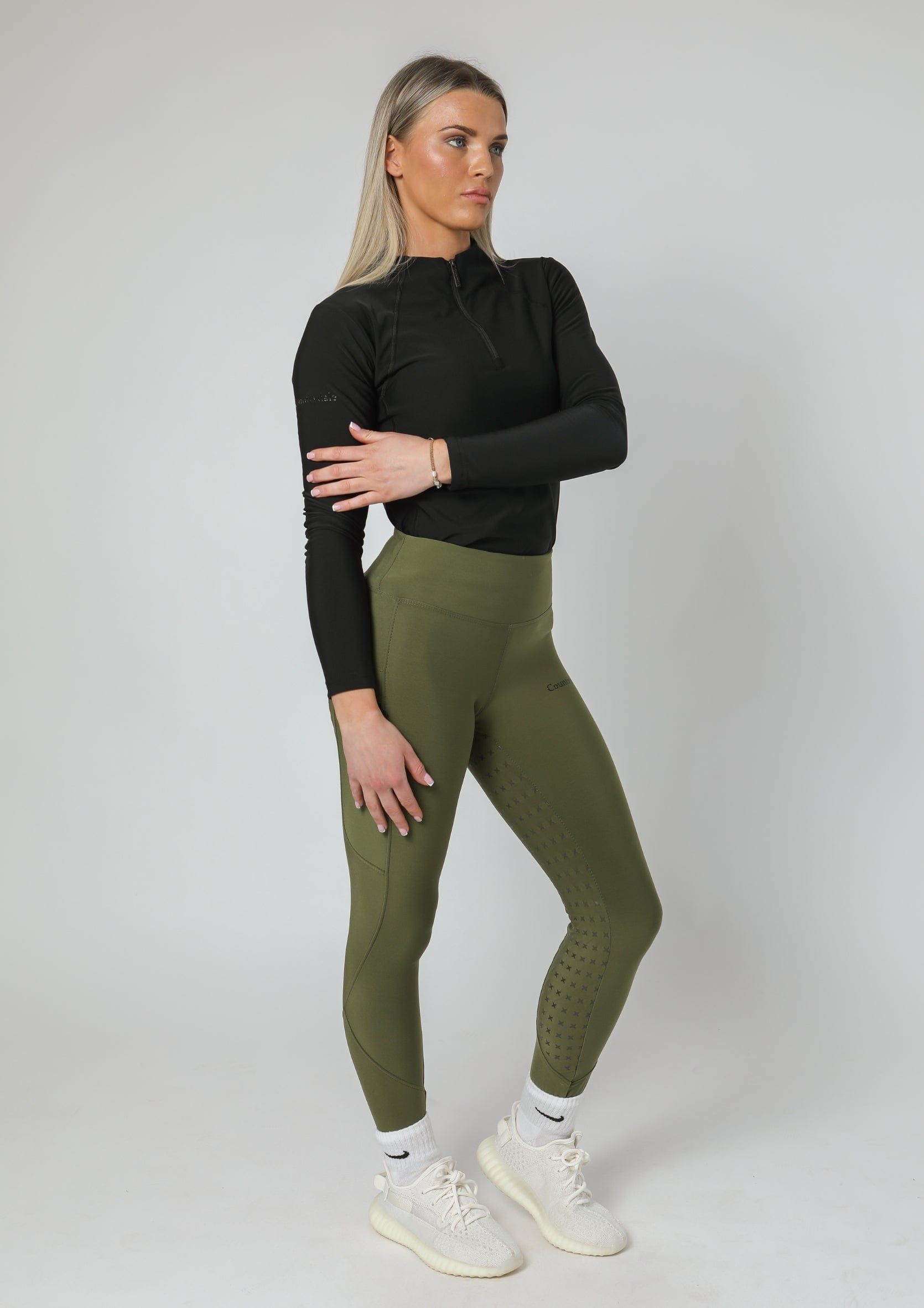 Leggings d'équitation Thermal Performance à fond intégral (Hunter Green)