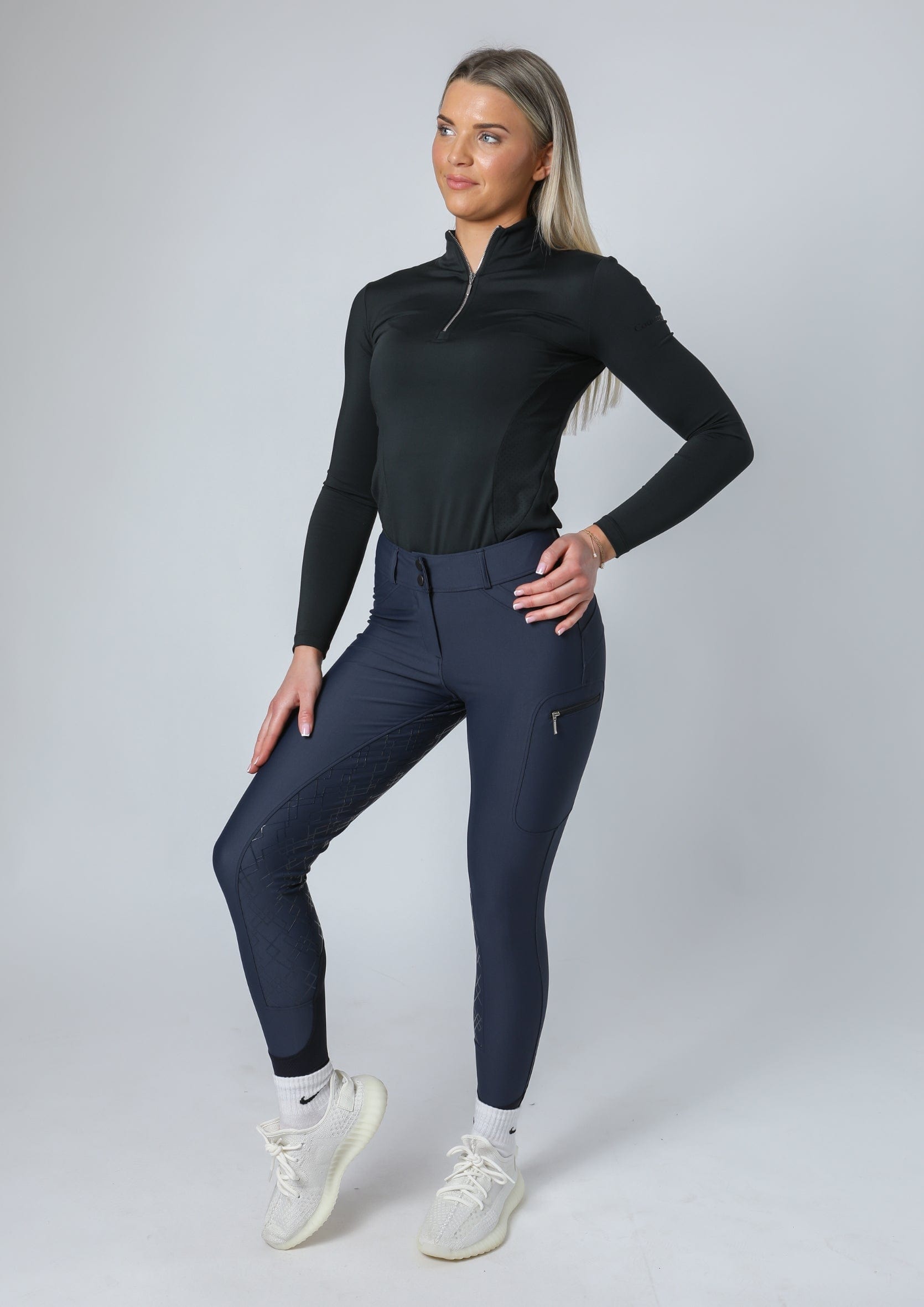 Performance Reithose mit Vollbesatz (Marineblau)