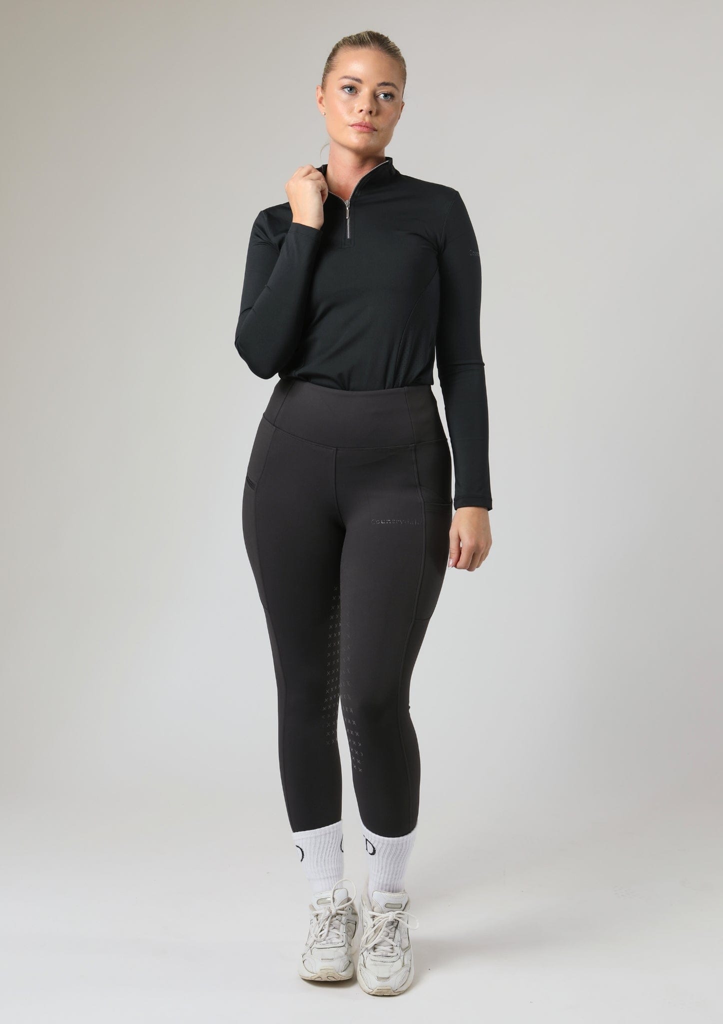 ThermoDry Full Seat Riding Leggings (Charcoal)