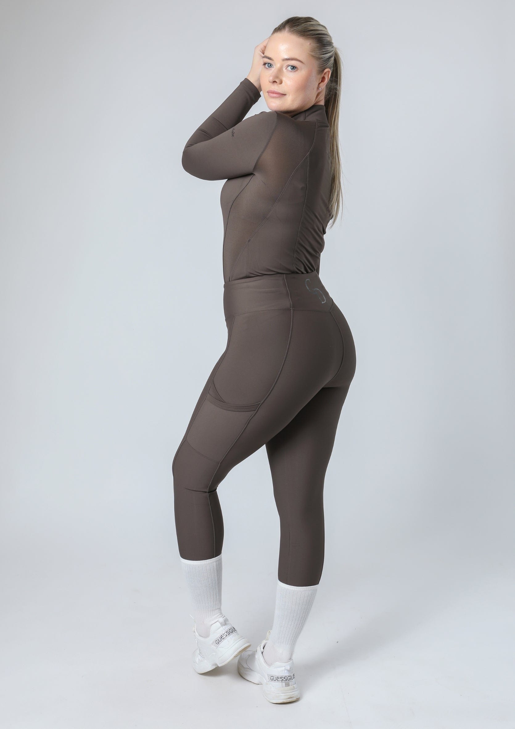 Classic Pull On Riding Leggings (Brown)