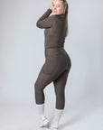 Classic Pull On Riding Leggings (Brown)