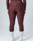 Klassische Reitleggings zum Überziehen (Weinrot)