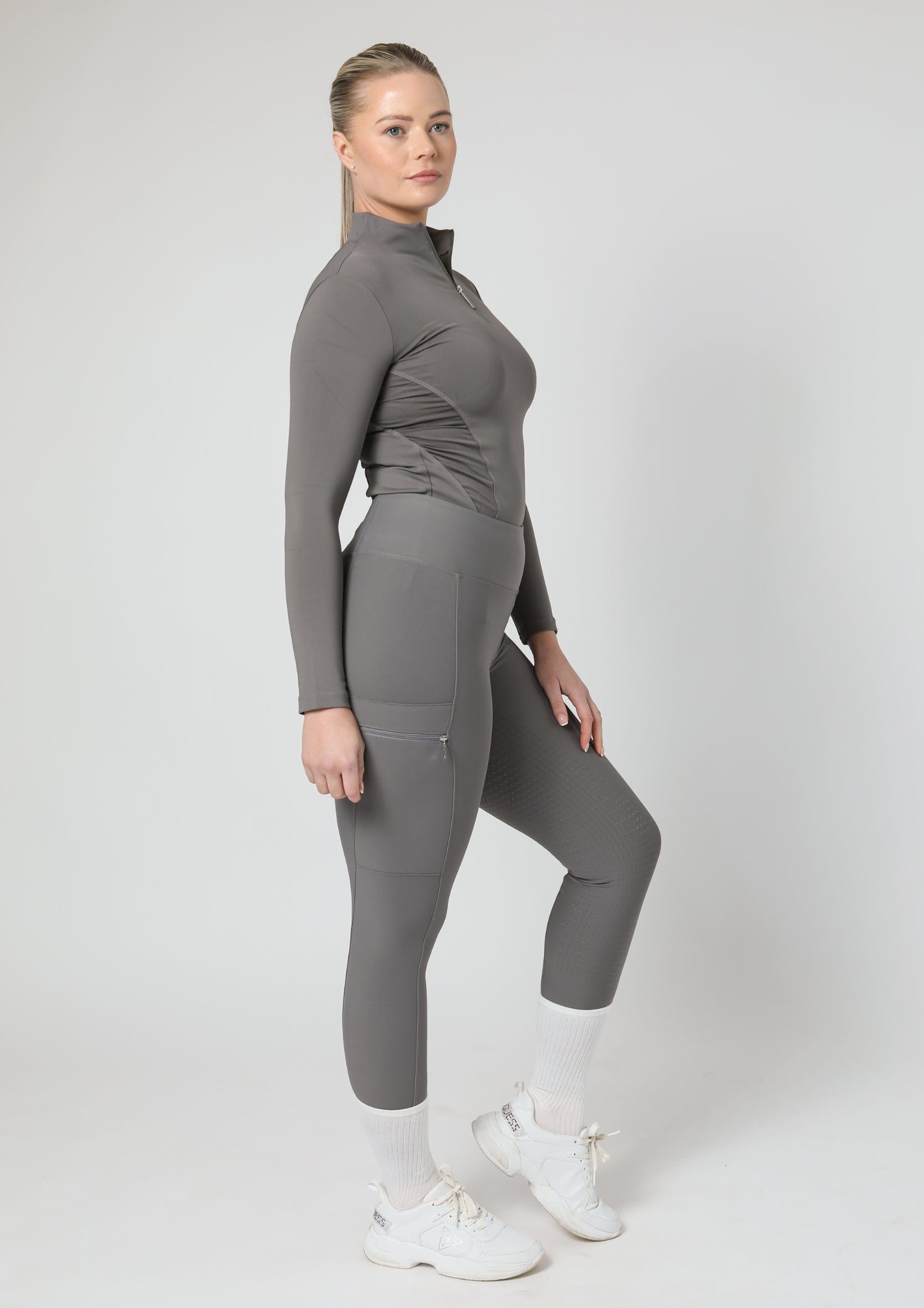 Motion Reitleggings mit Vollbesatz (Grau)