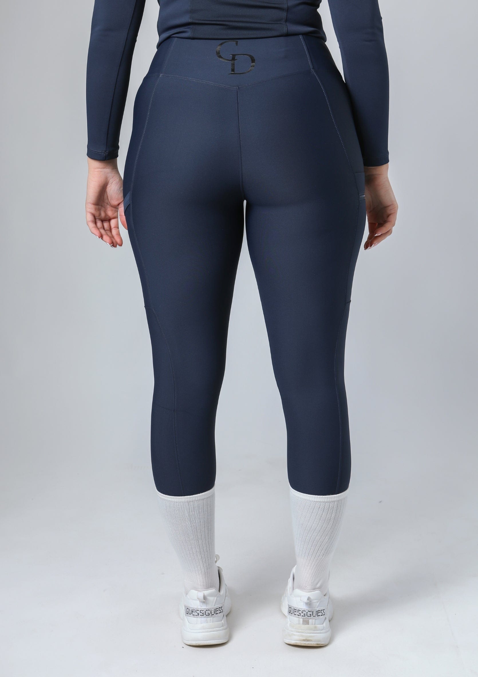 Klassische Reitleggings zum Überziehen (Marineblau)