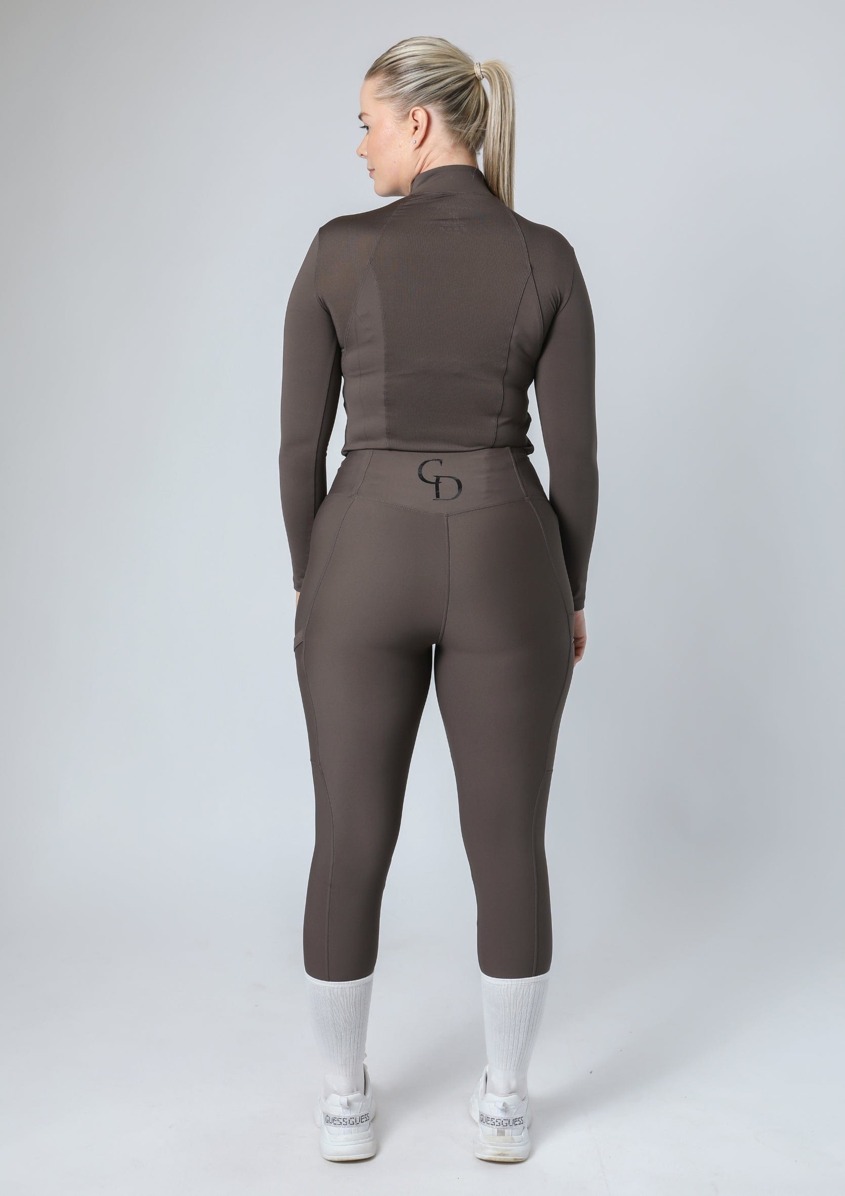Classic Pull On Riding Leggings (Brown)
