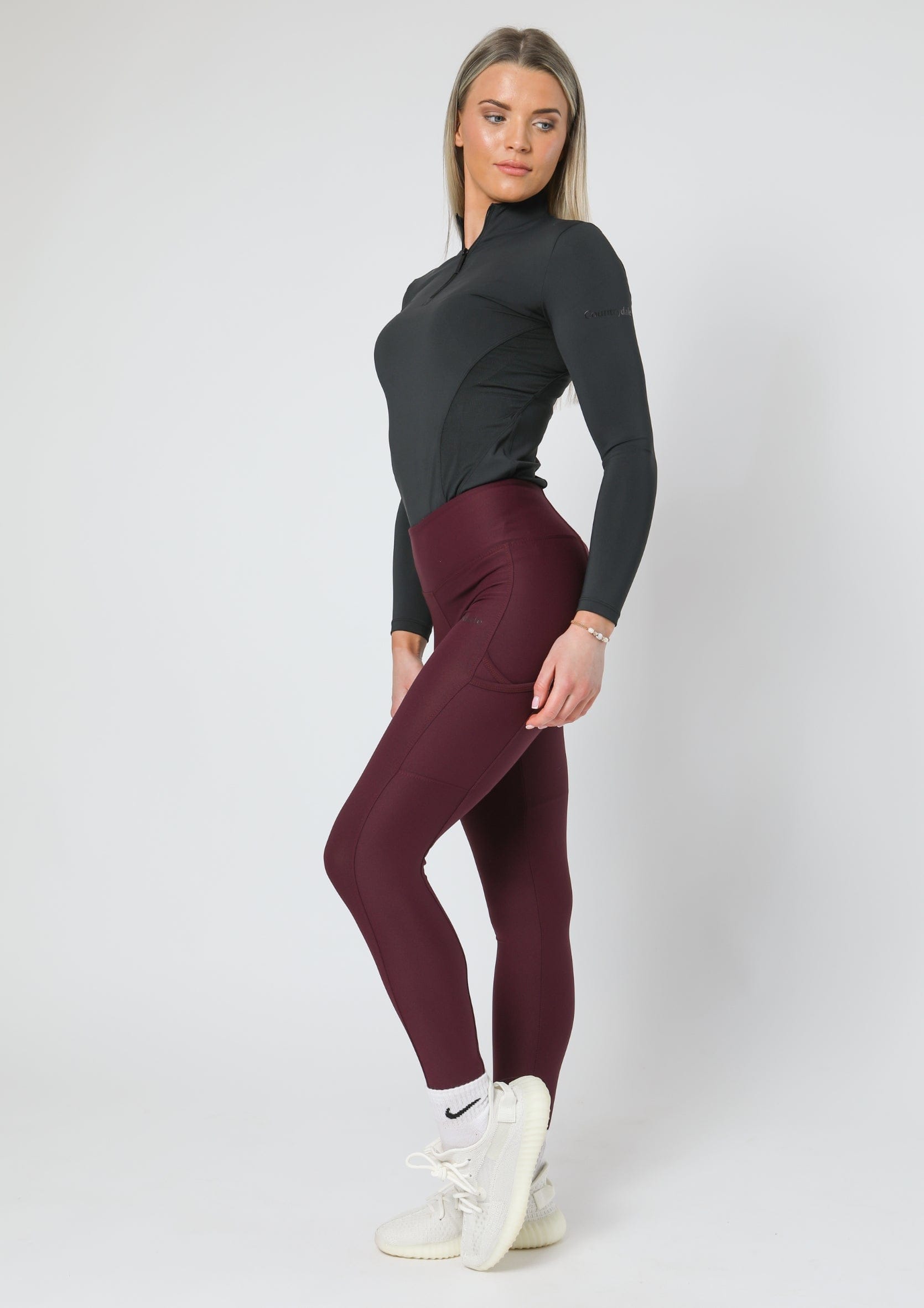 Alltags-Leggings zum Anziehen (Wein)