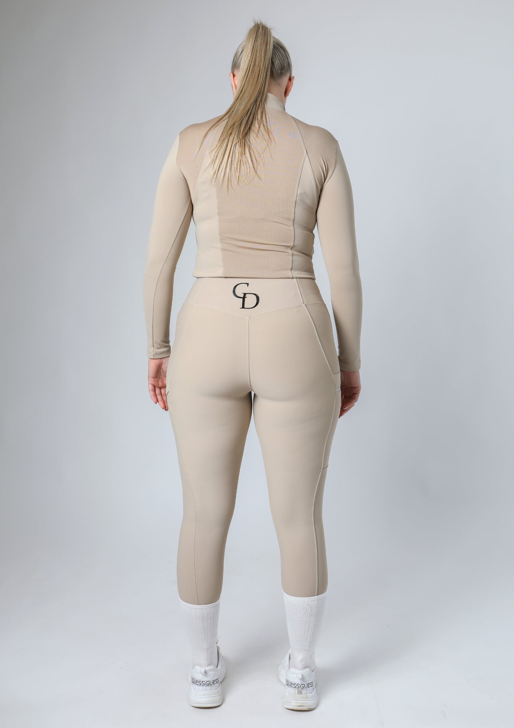 Classic Pull On Riding Leggings (Beige)