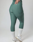 Klassische Reitleggings zum Überziehen (Salbeigrün)