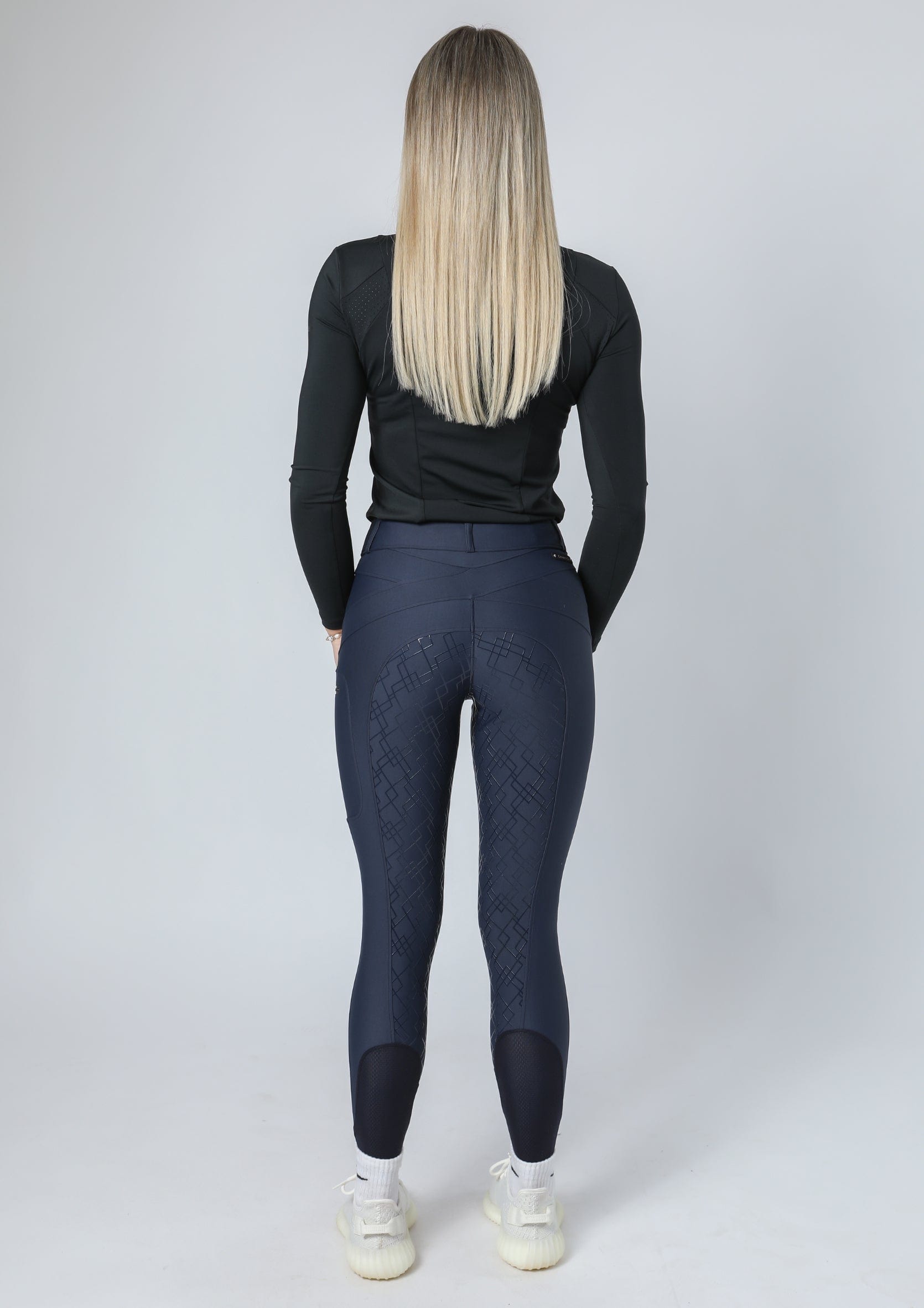Performance Reithose mit Vollbesatz (Marineblau)