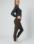 Leggings zum Anziehen für jeden Tag (Braun)