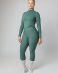 Klassische Reitleggings zum Überziehen (Salbeigrün)