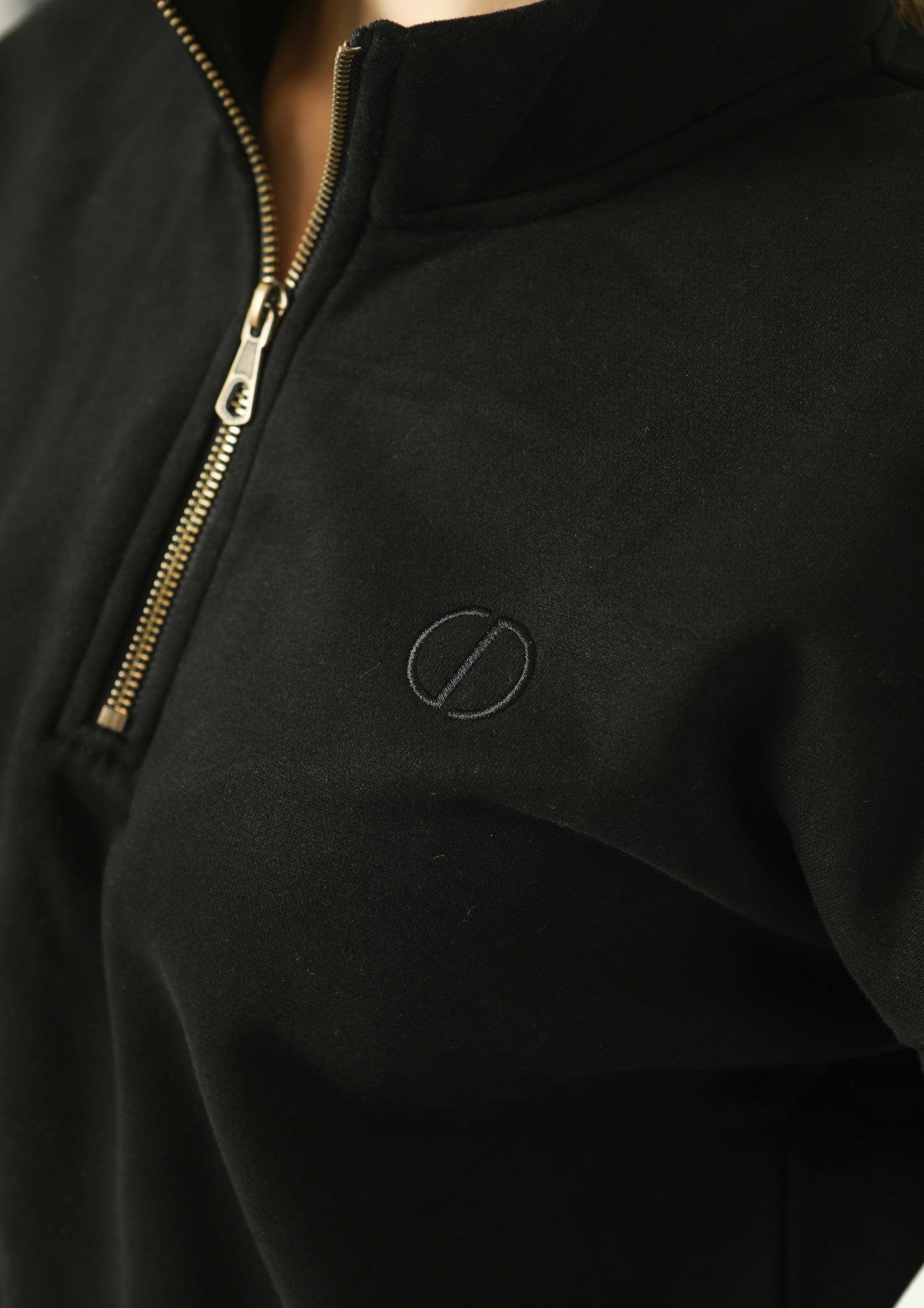 Pull urbain demi-zip (noir)