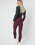 Alltags-Leggings zum Anziehen (Wein)
