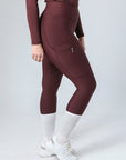 Klassische Reitleggings zum Überziehen (Weinrot)