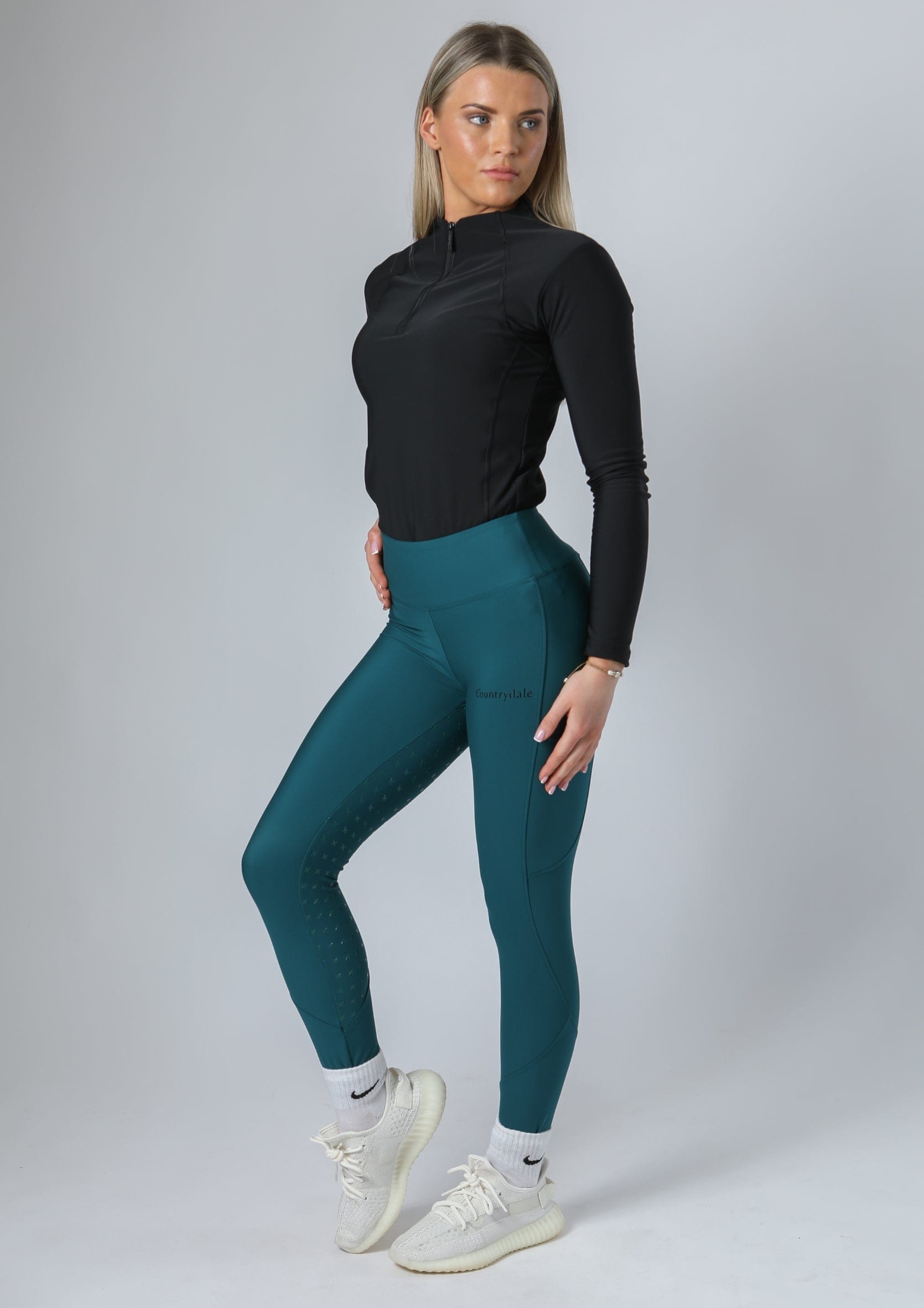 Thermal Performance Full Seat Riding Leggings (Teal)